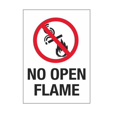 No Open Flame 10" x 14" Sign